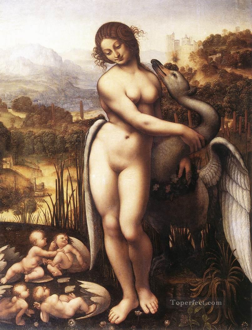 Léda et le cygne 1505 Léonard de Vinci Peintures à l'huile